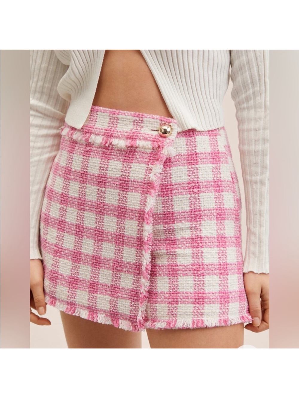 Mango Pink and White Tweed Set - Picture 3 of 15